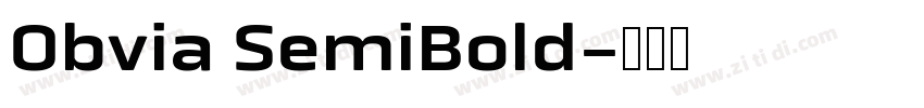 Obvia SemiBold字体转换